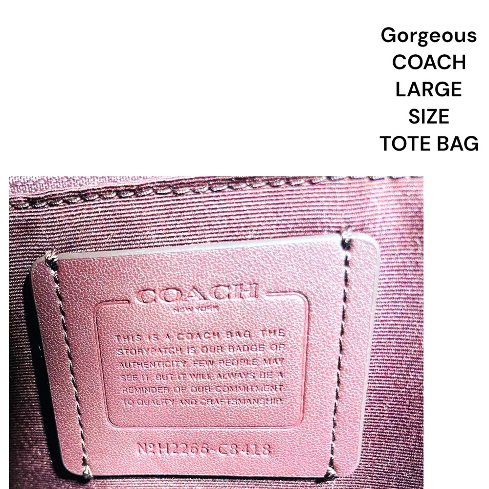 LARGE COACH DEMSEY TOTE EXCELLENT CONDITION & BEAUTIFUL COLOR-CROSSBODY TOTE - Picture 6 of 16